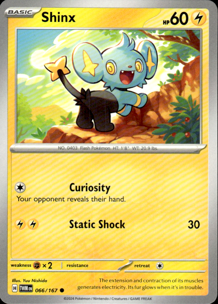 Shinx Twilight Masquerade 066/167 Common Pokémon — English Near Mint