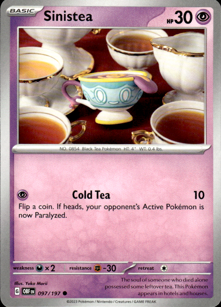 Sinistea Obsidian Flames 097/197 Common Pokémon — English Near Mint