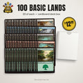 MTG Basic Land Bundle – 100 Lands (20 of Each) + Deck Box