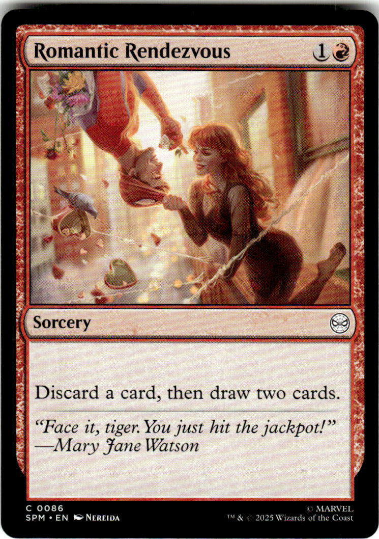 Romantic Rendezvous Marvel's Spider-Man 86 C Magic: The Gathering Near Mint