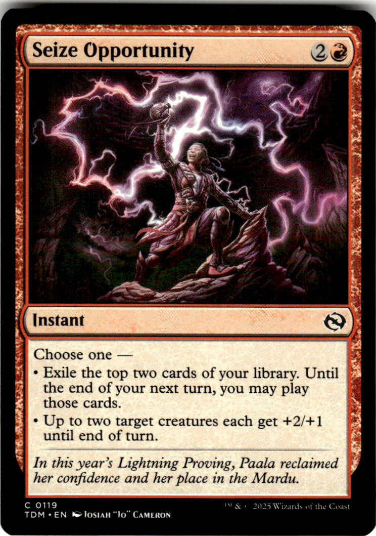 Seize Opportunity Tarkir: Dragonstorm 119 C Magic: The Gathering Near Mint