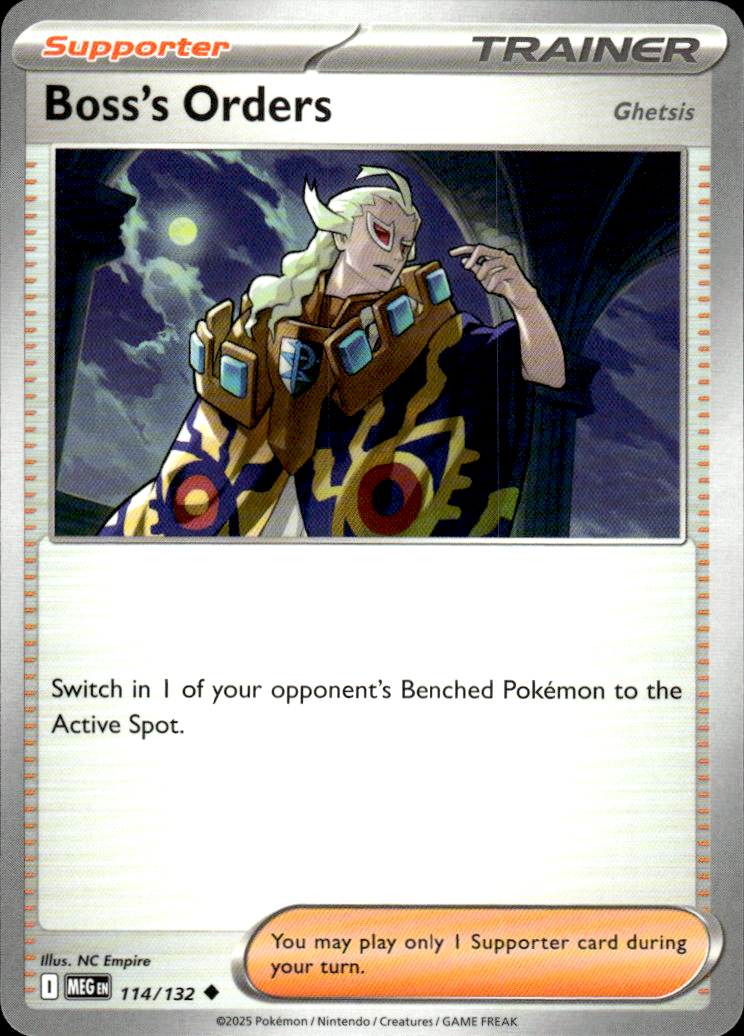 Boss's Orders [Ghetsis] Mega Evolution 114/132 Uncommon Pokémon — English