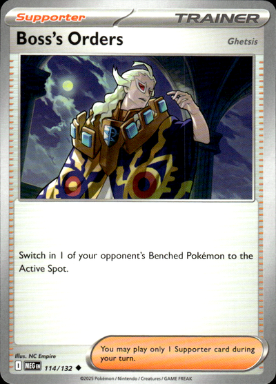 Boss's Orders [Ghetsis] Mega Evolution 114/132 Uncommon Pokémon — English