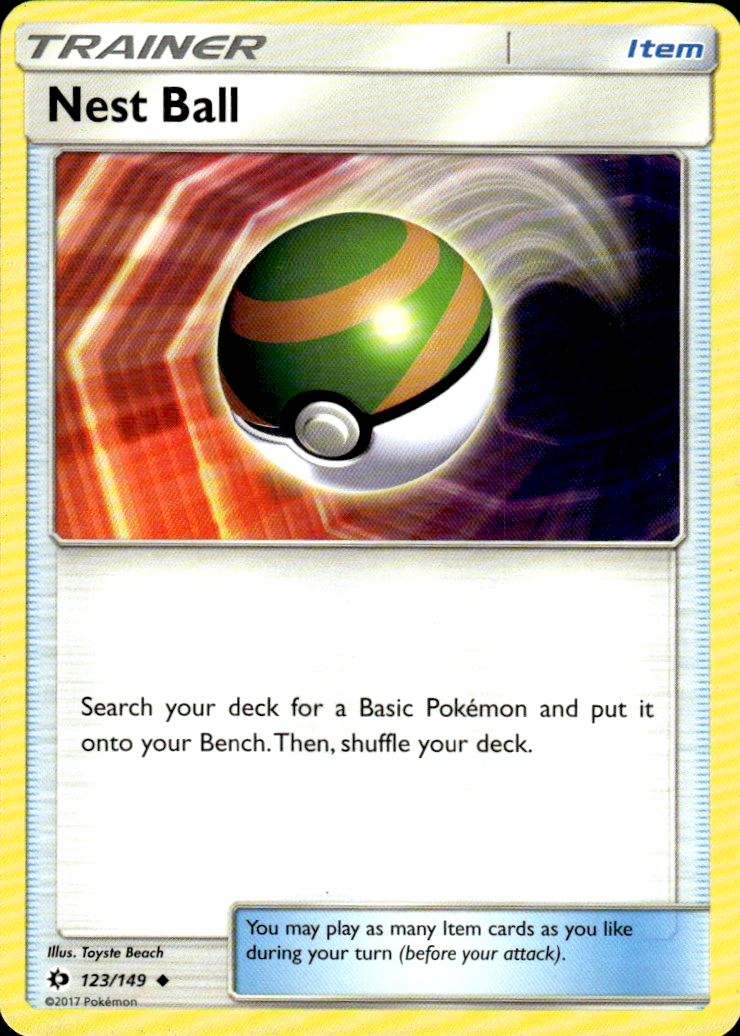 Nest Ball SM Base Set 123/149 Uncommon Pokémon — English Lightly Played