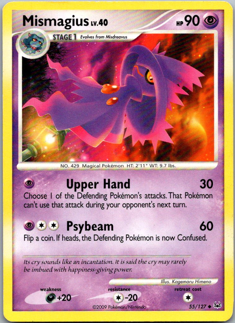 Mismagius 55/127 Uncommon Platinum Pokemon Heavily Played