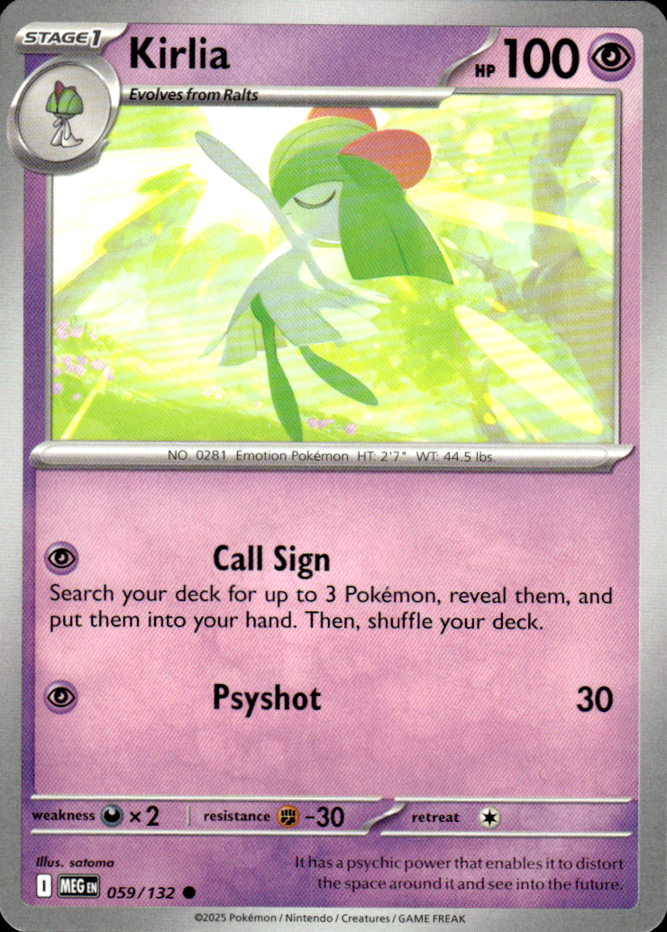 Kirlia Mega Evolution 059/132 Common Pokémon — English Near Mint