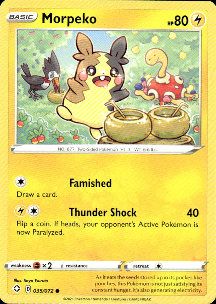 Morpeko (035) Shining Fates 035/072 Common Pokémon — English Near Mint