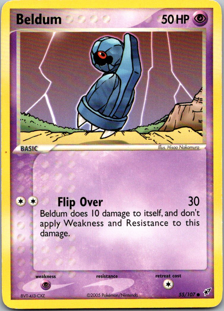 Beldum 55/107 Common Deoxys Pokemon Heavily Played