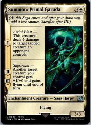 Summon: Primal Garuda 37 Uncommon FINAL FANTASY Magic: The Gathering Near Mint