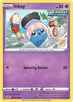 Inkay 069/198 SWSH06: Chilling Reign Pokémon TCG