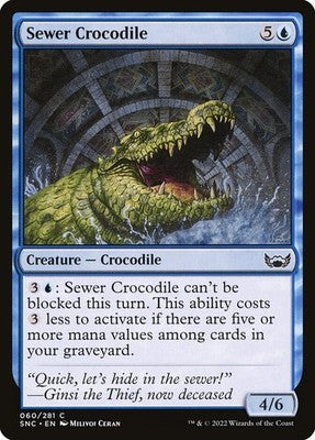 Sewer Crocodile SNC 60 NM Magic: The Gathering