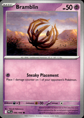 Bramblin Phantasmal Flames 046/094 Common Pokémon — English Lightly Played
