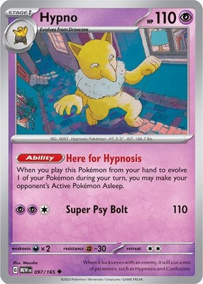 Hypno 097/165 SV: Scarlet & Violet 151 Pokémon TCG