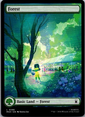 Forest (0286) 286 Land Marvel Super Heroes Magic: The Gathering Near Mint