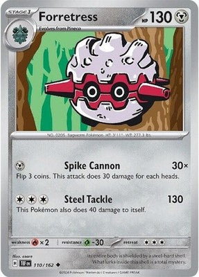 Forretress 110/162 SV05: Temporal Forces Reverse Holofoil Pokémon TCG