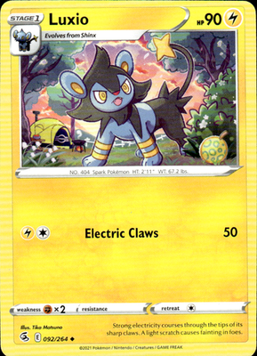 Luxio - (#53 Pikachu Stamped) Battle Academy 2022 092/264 Promo Lightly Played