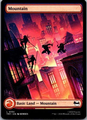Mountain (0194) 0194 Land Teenage Mutant Ninja Turtles Magic: The Gathering NM