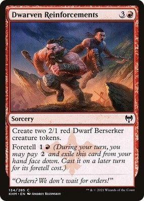 Dwarven Reinforcements KHM 134 NM Magic: The Gathering