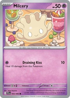 Milcery 043/094 ME02: Phantasmal Flames Reverse Holofoil Pokémon TCG
