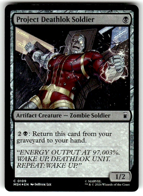 Project Deathlok Soldier Marvel Super Heroes 109 C Foil Magic: The Gathering