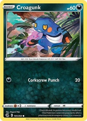 Croagunk 165/264 SWSH08: Fusion Strike Pokémon TCG