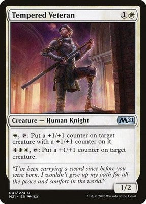 Tempered Veteran M21 41 NM Magic: The Gathering