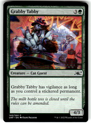 Grabby Tabby Unfinity 140 C Magic: The Gathering Near Mint
