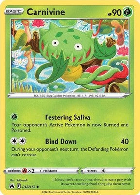 Carnivine 012/159 SWSH: Crown Zenith Pokémon TCG