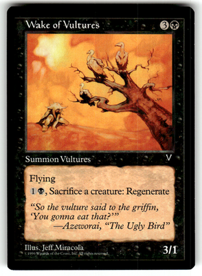 Wake of Vultures Visions C Magic: The Gathering Lightly Played