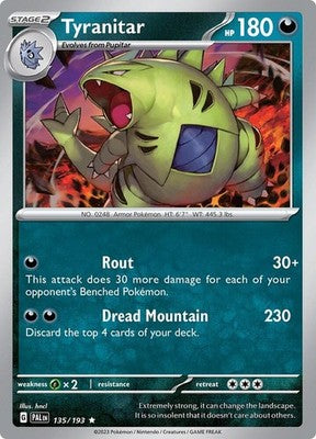 Tyranitar 135/193 SV02: Paldea Evolved Reverse Holofoil Pokémon TCG