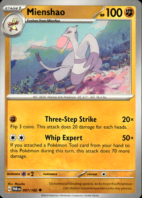 Mienshao Paradox Rift 097/182 Uncommon Pokémon — English Near Mint