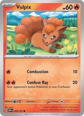 Vulpix 028/197 SV03: Obsidian Flames Pokémon TCG