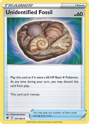 Unidentified Fossil 157/189 SWSH10: Astral Radiance Pokémon TCG