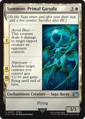 Summon: Primal Garuda FIN 37 Foil NM Magic: The Gathering