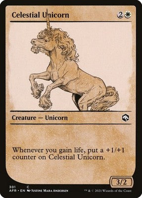Celestial Unicorn AFR 301 NM Magic: The Gathering