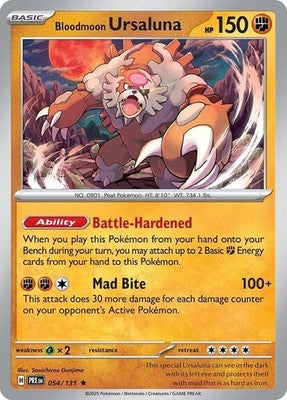 Bloodmoon Ursaluna 054/131 SV: Prismatic Evolutions Reverse Holofoil Pokémon TCG