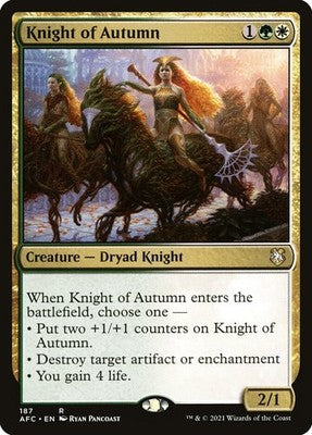 Knight of Autumn AFC 187 NM Magic: The Gathering