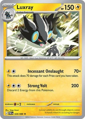 Luxray 028/088 ME03: Perfect Order Holofoil Pokémon TCG