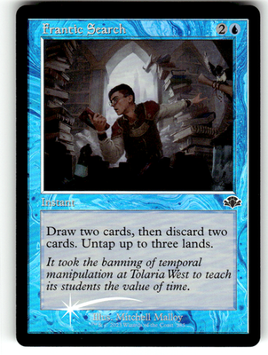 Frantic Search (Retro Frame) Dominaria Remastered 285 C Foil Near Mint