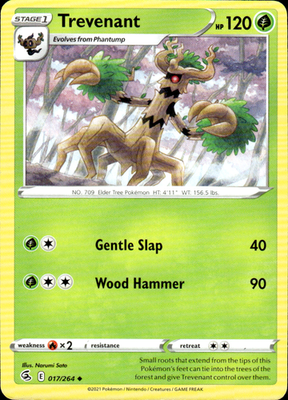Trevenant Fusion Strike 017/264 Uncommon Pokémon — English Lightly Played