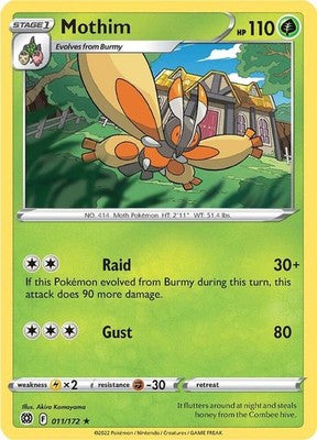 Mothim 011/172 SWSH09: Brilliant Stars Pokémon TCG