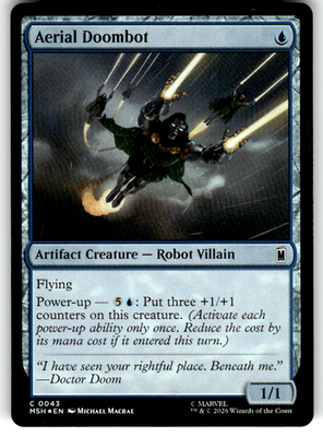 Aerial Doombot Marvel Super Heroes 43 C Foil Magic: The Gathering Near Mint
