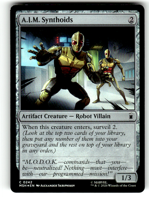 A.I.M. Synthoids Marvel Super Heroes 242 C Foil Magic: The Gathering Near Mint