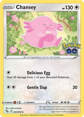Chansey 051/078 Pokemon GO Pokémon TCG