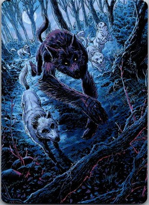 Untamed Pup Gold-Stamped Signature 77 Art Series: Innistrad Midnight Hunt MTG NM