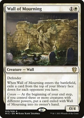 Wall of Mourning MIC 10 NM Magic: The Gathering