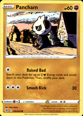 Pancham Fusion Strike 149/264 Common Pokémon — English Lightly Played