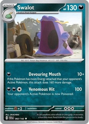 Swalot 092/142 SV07: Stellar Crown Reverse Holofoil Pokémon TCG