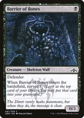 Barrier of Bones GRN 61 NM Magic: The Gathering