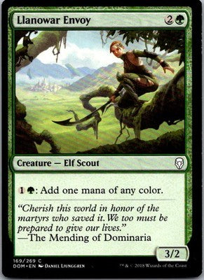 Llanowar Envoy 169 Common Dominaria Magic: The Gathering Lightly Played